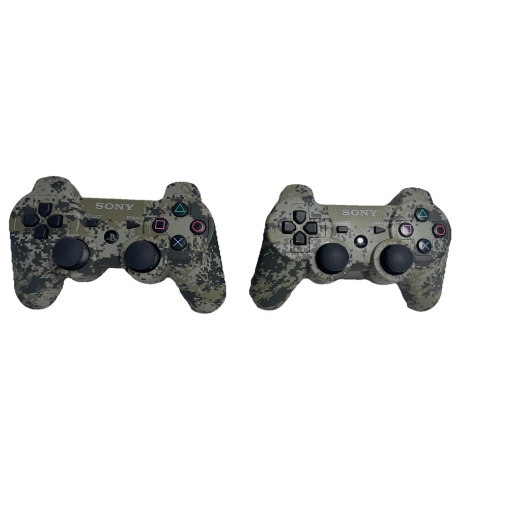 Two SONY PlayStation 3 Dualshock 3 Wireless Controller Urban Camouflage (Tested)